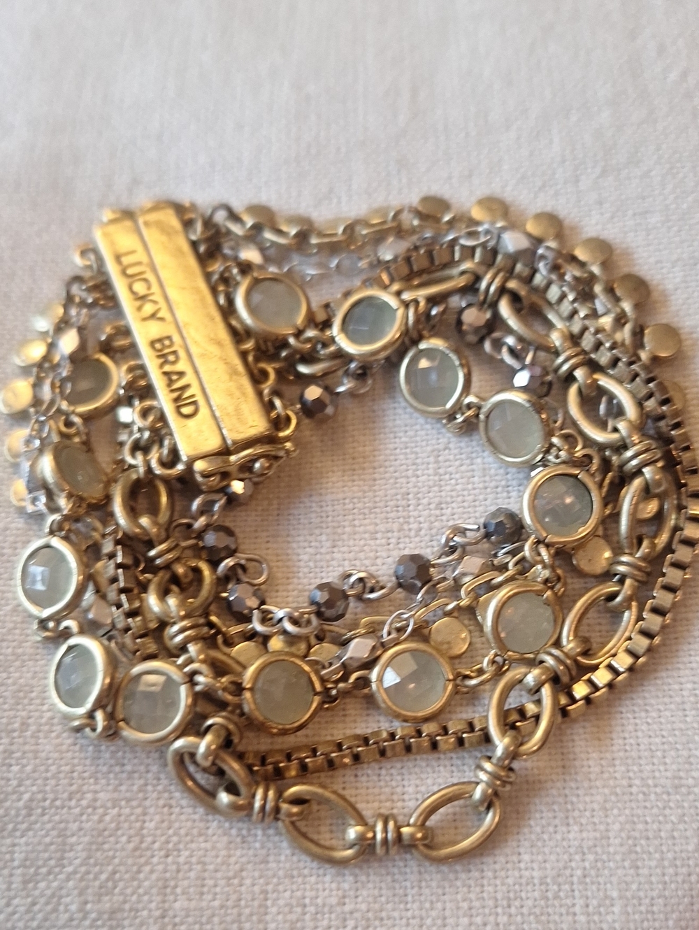 Lucky Brand Layered Gold and Silver Multi-Chain Women's Brand